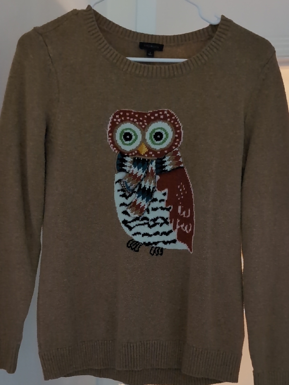 Talbots Camel Brown Knit Crewneck Sweater